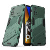 Противоударный чехол Punk Armor для Xiaomi Poco M4 Pro 4G - зеленый