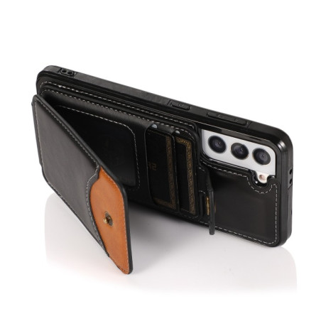 Противоударный чехол Soft Skin Wallet Bag для Samsung Galaxy S21 FE 5G - черный