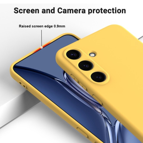 Силіконовий чохол Solid Color Liquid Silicone  для Samsung Galaxy S25+ 5G - жовтий