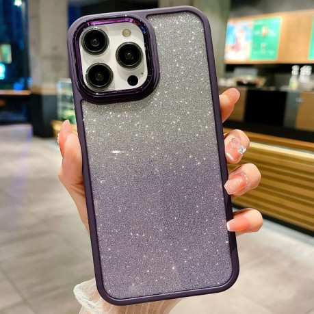 Противоударный чехол Gradient Acrylic для iPhone 15 - темно-фиолетовый