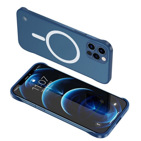 Противоударный чехол Frosted Soft Four-corner (MagSafe) для iPhone 14 Pro Max - синий