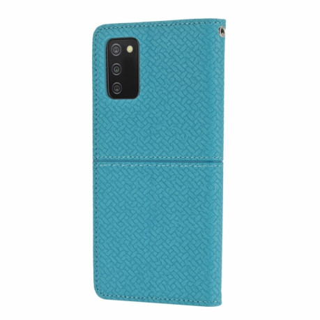 Чохол-книга Woven Texture для Samsung Galaxy A03s - блакитний