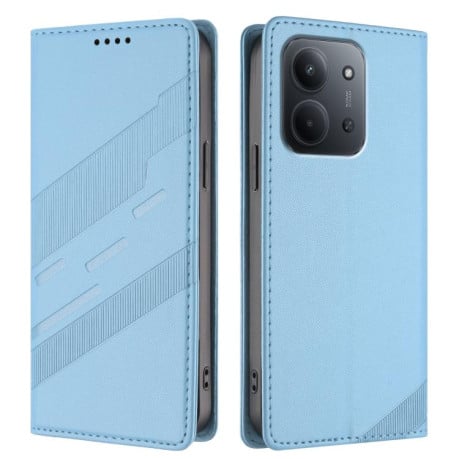 Чехол-книжка Embossed Multi-functional Wallet Retro Leather на Xiaomi Redmi 15C 5G / 4G EU 173mm - голубой