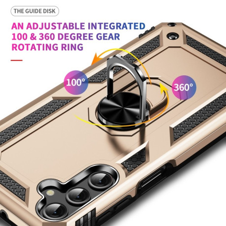 Противоударный чехол HMC 360 Degree Rotating Holder на Samsung Galaxy A25 5G - золотой