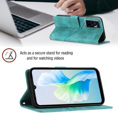 Чохол-книжка Skin-feel Embossed для Vivo S10e 5G / V23e 4G&amp;5G / Y75 4G - зелений