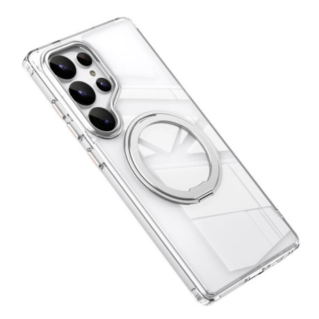 Ударозахисний чохол 360 Rotating MagSafe Magnetic Frosted на  для Samsung Galaxy S25 Ultra 5G - сріблястий