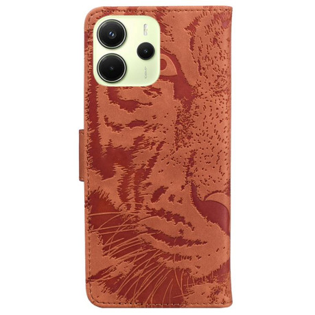 Чехол-книжка Tiger Embossing для Xiaomi Redmi Note 14 4G 164.84mm - коричневый