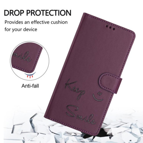 Чохол-книжка Embossing Stripe RFID для Xiaomi Redmi Note 14 Pro 4G - фіолетовий