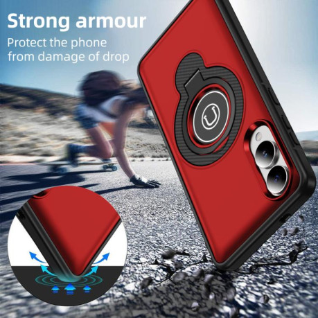 Протиударний чохол Ring Holder Magnetic для Samsung Galaxy S25 Edge 5G - червоний
