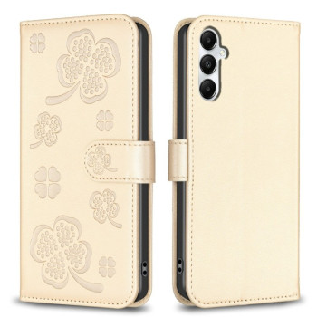 Чохол-книжка Four-leaf Clasp Embossed для Samsung Galaxy A55 - золотий