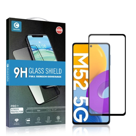 Защитное стекло mocolo 0.33mm 9H 3D Full Glue для Samsung Galaxy M52 5G - черное