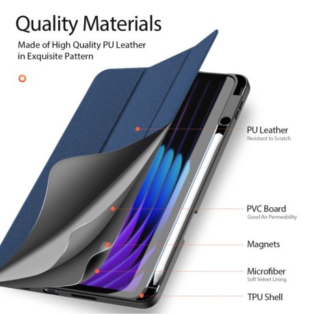 Противоударный чехол DUX DUCIS Domo Series для Xiaomi Pad 7/7 Pro - синий