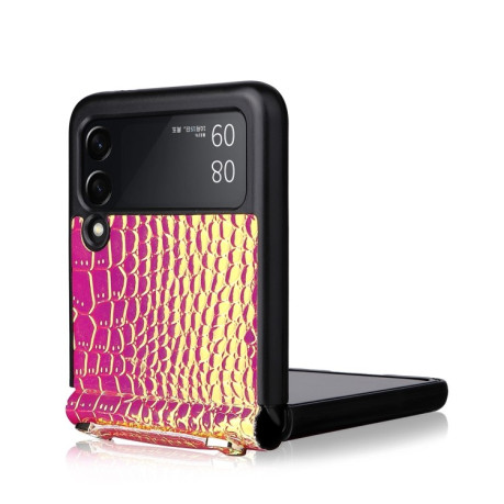 Протиударний чохол Siamese Pearl Texture Samsung Galaxy Z Flip3 5G - рожеве золото