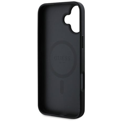 Оригинальный чехол Guess Saffiano MagSafe на iPhone 16 Plus - Black