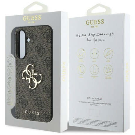 Оригинальный чехол Guess Big 4G Logo Classic Logo для Samsung Galaxy A36 - Brown