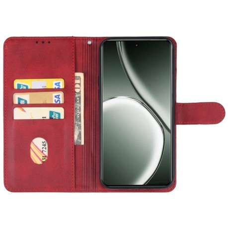Чехол-книжка EsCase Leather для Realme GT 6T - красный