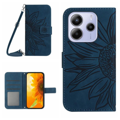 Чехол-книжка Skin Feel Sun Flower для Xiaomi Redmi Note 14 4G Global - синий