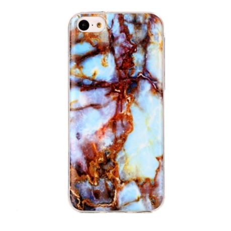 Противоударный чехол Marble Pattern для iPhone 5C - коричневый