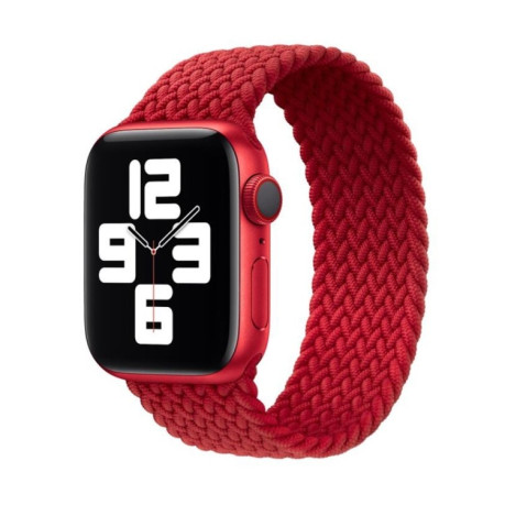 Ремешок Nylon Single-turn Braided для Apple Watch Series 7 41mm /40mm /38mm - красный