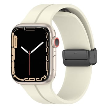 Силіконовий ремінець Solid Color для Apple Watch 10 46mm/Ultra 49mm / Series 8/7 45mm / 44mm / 42mm- бежевий