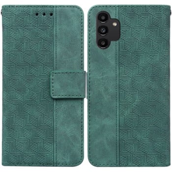Чохол-книжка Geometric Embossed для Samsung Galaxy A13 4G - зелений