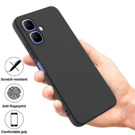 Силіконовий чохол Solid Color Liquid Silicone на Infinix Smart 20 4G — чорний