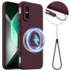 Силиконовый чехол Shockproof Silicone с Magsafe на Infinix GT 30 Pro - коричневый