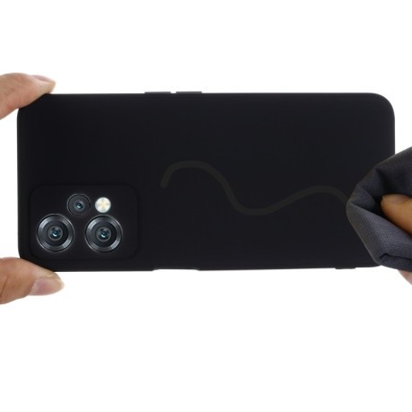 Силиконовый чехол Solid Color Liquid Silicone на Realme 9 Pro/OnePlus Nord CE 2 Lite 5G - черный
