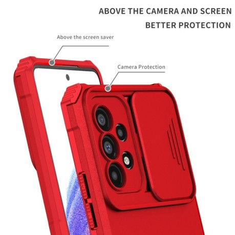 Протиударний чохол Stereoscopic Holder Sliding Samsung Galaxy A53 5G - червоний