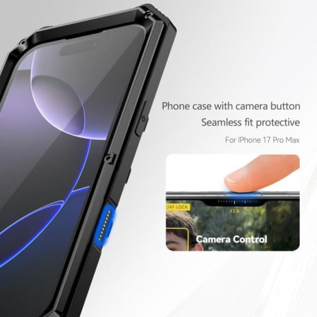 Протиударний чохол R-JUST Life Waterproof на iPhone 17 Pro Max - чорний
