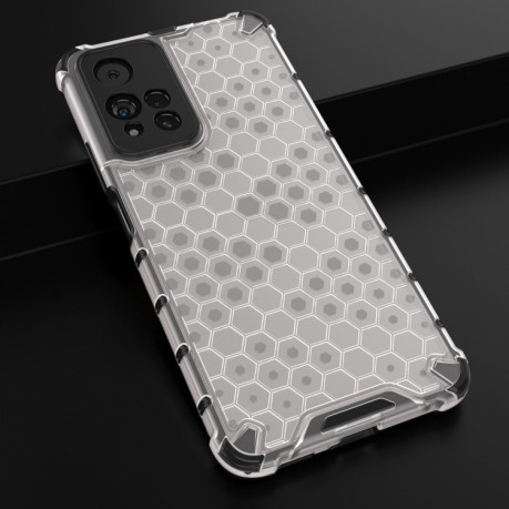Противоударный чехол Honeycomb with Neck Lanyard для Xiaomi Note Redmi 11 Pro 5G (China)/11 Pro+ - белый