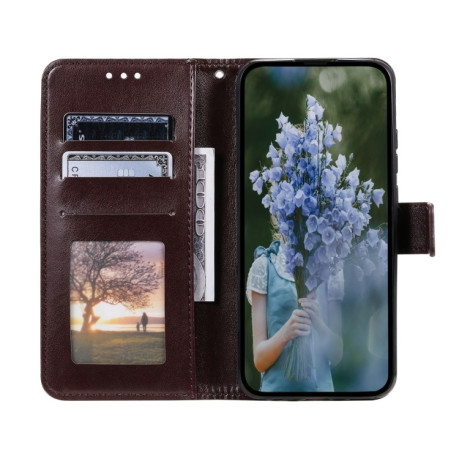 Чохол-книжка Totem Flower для Xiaomi 15 Pro - коричневий