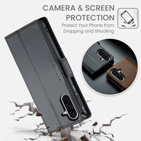 Чохол-книжка CaseMe 023 Butterfly Buckle Litchi Texture RFID Anti-theft Leather  для Samsung Galaxy A26 5G - чорний