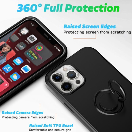 Протиударний чохол Ring Kickstand для iPhone 14 Plus - темно-фіолетовий