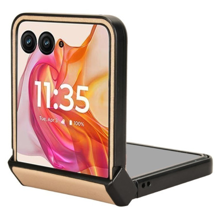 Протиударний чохол Sandskin Texture на Motorola Razr 50 Ultra - золотий
