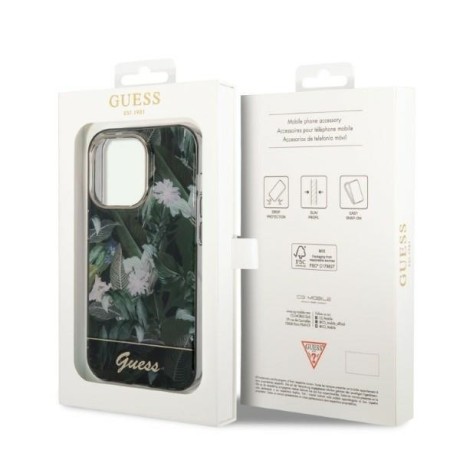 Оригінальний чохол Guess Jungle Collection на iPhone 14 Pro Max - green