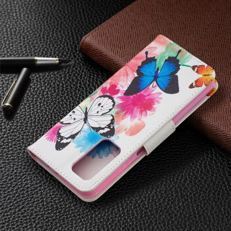 Чехол-книжка Colored Drawing Series на Xiaomi Mi 10T / 10 Pro - Two Butterflies