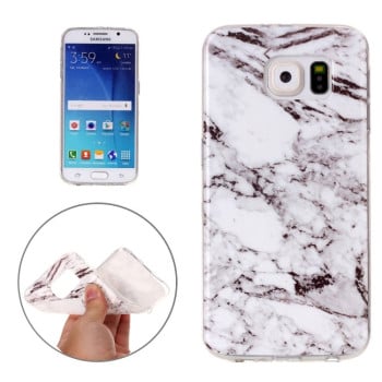 Чехол Marbling Pattern для Samsung Galaxy S6 - белый