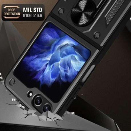 Противоударный чехол Magnetic Armor для Samsung Galaxy  Flip 6 - черный