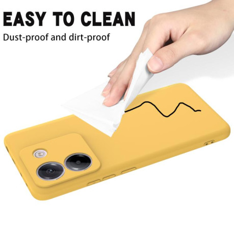 Силіконовий чохол Solid Color Liquid Silicone на Xiaomi Poco M7 Pro 5G - жовтий