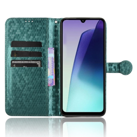 Чехол-книжка Honeycomb Dot для Xiaomi Redmi 14C 4G/Poco C75/Redmi A4 5G - зеленый