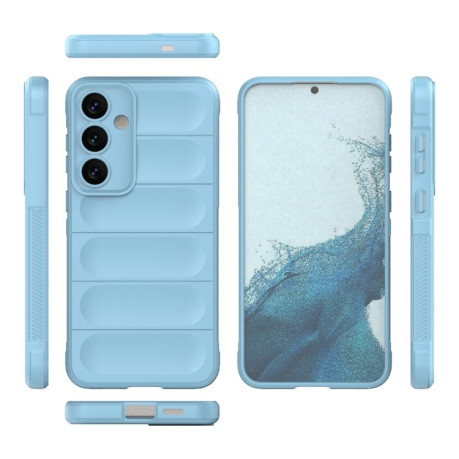 Силиконовый чехол Magic Flannel для Samsung Galaxy S24+ 5G - голубой