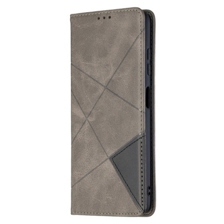Чохол-книжка Rhombus Texture на Xiaomi Mi Poco X3 / Poco X3 Pro - сірий