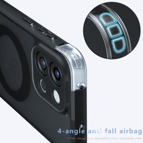 Противоударный чехол Armor Precise Hole PC Hybrid TPU для OnePlus 13T Pro - черный