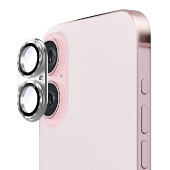 Захисне скло на камеру ENKAY Aluminium Alloy для iPhone 16/16 Plus - сріблясте