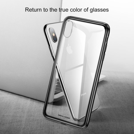 Скляний чохол Baseus See-Through для iPhone XS Max - чорний