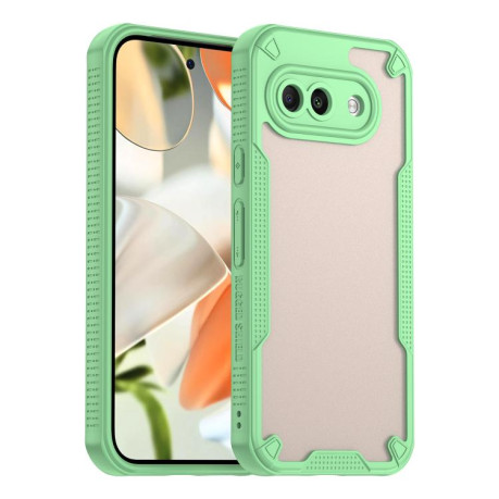 Противоударный чехол Armor Glaze PC Hybrid для Google Pixel 9a - зеленый