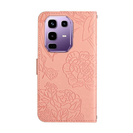 Чохол-книжка Skin Feel Butterfly Embossed для Infinix Note 50 Pro+ 5G - рожевий