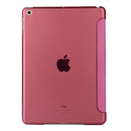 Чехол-книжка Silk Texture на iPad 9/8/7 10.2 (2019/2020/2021) -пурпурно-красный