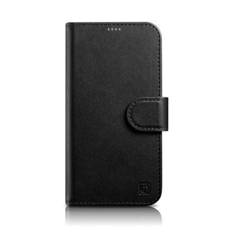 Кожаный чехол-книжка iCarer Wallet Case 2in1 для iPhone 14 Pro Max - черный